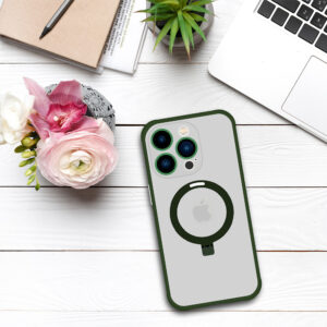 Tel Protect Magical Magsafe Stand Dėklas skirtas Apple iPhone 12 Pro Max green - Image 6