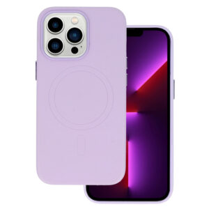 MagSafe Leather Dėklas Apple iPhone 15 Plus Purple - Image 2
