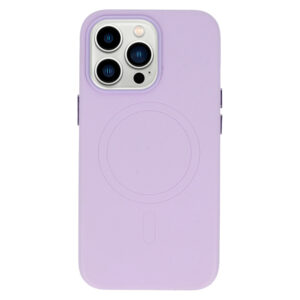 MagSafe Leather Dėklas Apple iPhone 15 Plus Purple - Image 3