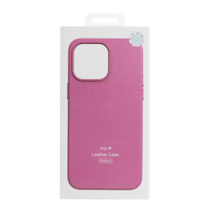 MagSafe Leather Dėklas Apple iPhone 15 Pro Pink - Image 9