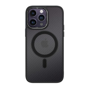 Tel Protect Magnetic Carbon Dėklas skirtas Apple iPhone 15 Plus juodos spalvos - Image 2
