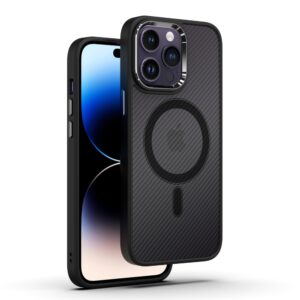 Tel Protect Magnetic Carbon Dėklas skirtas Apple iPhone 15 Plus juodos spalvos - Image 7