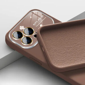 Soft Silicone Lens Dėklas skirtas Apple iPhone 11 brown - Image 2