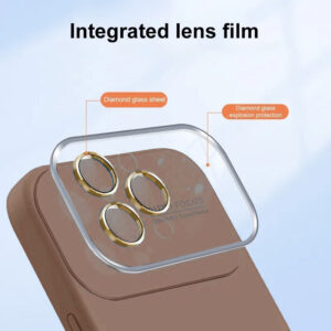 Soft Silicone Lens Dėklas skirtas Apple iPhone 11 brown - Image 4