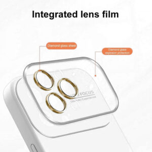 Soft Silicone Lens Dėklas skirtas Apple iPhone 13 Pro white - Image 4