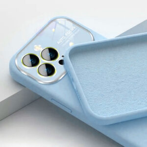 Soft Silicone Lens Dėklas skirtas Apple iPhone 14 light blue - Image 2