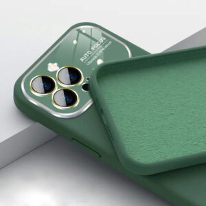 Soft Silicone Lens Dėklas skirtas Apple iPhone 14 green - Image 2