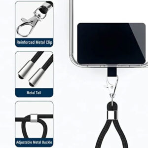 Universal phone lanyard black - Image 4