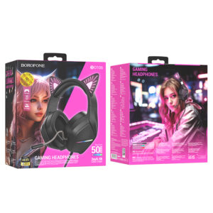 Borofone Ausinės BO106 Cute Cat Ear gaming phantom cat - Image 6
