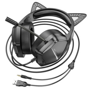 Borofone Ausinės BO106 Cute Cat Ear gaming phantom cat - Image 4