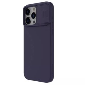 Nillkin CamShield Silky Silicone Dėklas skirtas Apple iPhone 15 Pro Max dark purple - Image 3