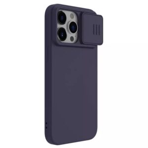 Nillkin CamShield Silky Silicone Dėklas skirtas Apple iPhone 15 Pro Max dark purple - Image 5