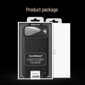 Nillkin CamShield S Leather Dėklas skirtas Apple iPhone 14 black - Image 9