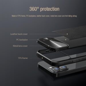 Nillkin CamShield S Leather Dėklas skirtas Apple iPhone 14 Pro Max black - Image 8
