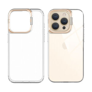 Transparent TPU Dėklas skirtas Apple iPhone 15 Plus gold - Image 3