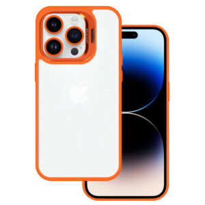 Tel Protect Kickstand case + camera glass (lens) skirtas Apple iPhone 12 orange - Image 2
