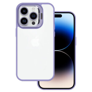 Tel Protect Kickstand case + camera glass (lens) skirtas Apple iPhone 12 Pro light purple - Image 2
