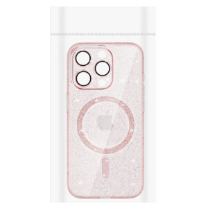 Glitter Magsafe Dėklas skirtas Apple iPhone 13 Pro Max pink clear - Image 8