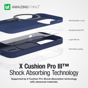 Amazing Thing Smoothie Magsafe Dėklas 8FT IP146.7PSMBU skirtas Apple iPhone 14 Pro Max navy - Image 5