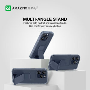 Amazing Thing Titan Pro Holder Dėklas 10FT IP156.1PTHBU skirtas Apple iPhone 15 Pro navy with stand - Image 7