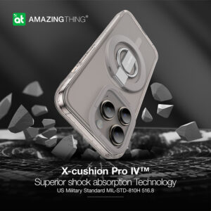 Amazing Thing Titan Pro Mag Ring Grip Dėklas 10FT IP156.7PTRGY skirtas Apple iPhone 15 Pro Max titanium - Image 9