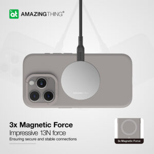 Amazing Thing Smoothie Magsafe Dėklas 8FT IP156.7PSMGY skirtas Apple iPhone 15 Pro Max titanium - Image 4