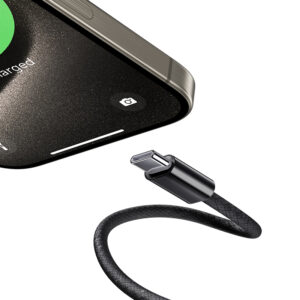 Benks Cable D46 braided - Type C to Type C - PD 60W 3A 2 metres black - Image 3