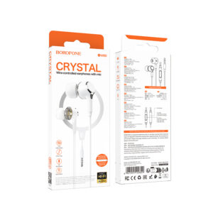 Borofone Earphones BM90 Miller with microphone white - Image 4