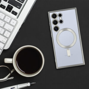 Metallic Magsafe Dėklas skirtas Samsung Galaxy S24 Ultra Silver - Image 7