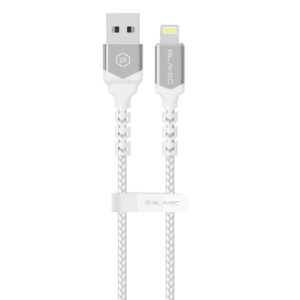 Blavec Cable Raptor braided - USB to Lightning - 2A 3 metres Apple CarPlay (CRA-UL2WS30) white-silver - Image 2