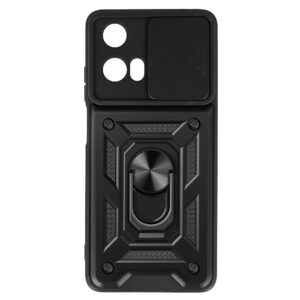 Slide Camera Armor Dėklas for Motorola Moto G04 juodos spalvos - Image 2