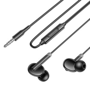 Borofone Earphones BM92 Refined with microphone black - Image 2