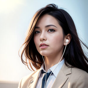 Borofone Earphones BM84 Berry with microphone white - Image 3