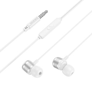 Borofone Earphones BM93 Platinum with microphone silver - Image 2