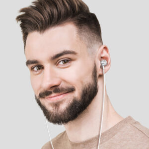 Borofone Earphones BM93 Platinum with microphone silver - Image 3