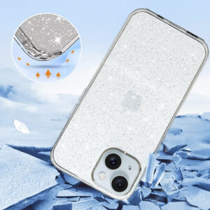 Crystal Glitter Dėklas skirtas Apple iPhone 15 Silver - Image 3