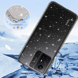 Crystal Glitter Dėklas for Xiaomi Redmi Note 12S Silver - Image 3
