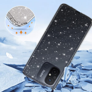 Crystal Glitter Dėklas for Xiaomi Redmi 12C/11A Silver - Image 3