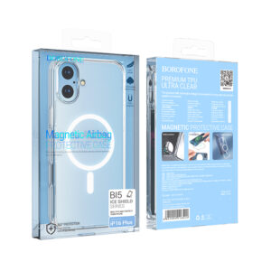 Borofone Case BI5 Ice Shield Magnetic Iphone 16 Plus transparent - Image 9