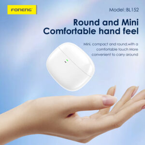 Foneng Bluetooth Earphones TWS BL152 ANC+ENC noise cancelling white - Image 2
