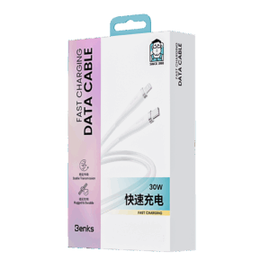 Benks Cable D47 braided - Type C to Lightning - PD 30W 1 metre white - Image 9