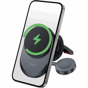 Benks Car holder magnetic CZ06 2 in 1 with induction charging 15W to air vent black - Image 4
