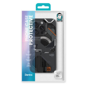 Benks Magnetic Mecha Series Case for Iphone 15 Pro Max black - Image 8