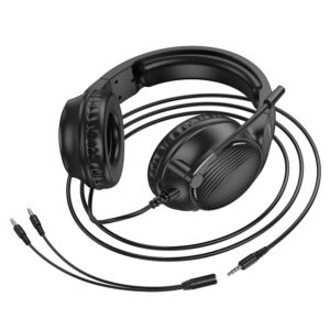 Borofone Headphones BO109 Bountiful gaming with microphone black - Image 6