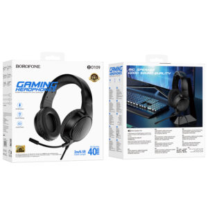 Borofone Headphones BO109 Bountiful gaming with microphone black - Image 9
