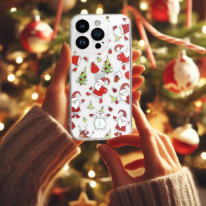 TEL PROTECT Christmas Clear Case for Iphone 16 Pro Max Design 1 - Image 5