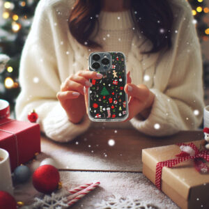 TEL PROTECT Christmas Clear Case for Iphone 16 Design 2 - Image 6