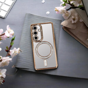 Bling Magsafe Case for Samsung Galaxy S25 gold - Image 6
