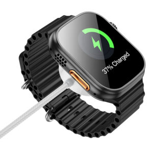 Borofone belaidis įkroviklis BQ37 Star 2,5W skirtas iWatch 1-9, SE/SE2, Samsung Ultra/Ultra2 baltos spalvos - Image 3