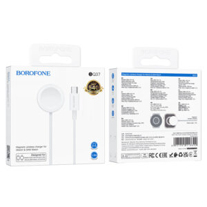 Borofone belaidis įkroviklis BQ37 Star 2,5W skirtas iWatch 1-9, SE/SE2, Samsung Ultra/Ultra2 baltos spalvos - Image 9